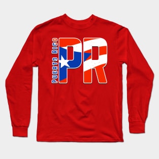 Puerto Rico - PR Flag Long Sleeve T-Shirt